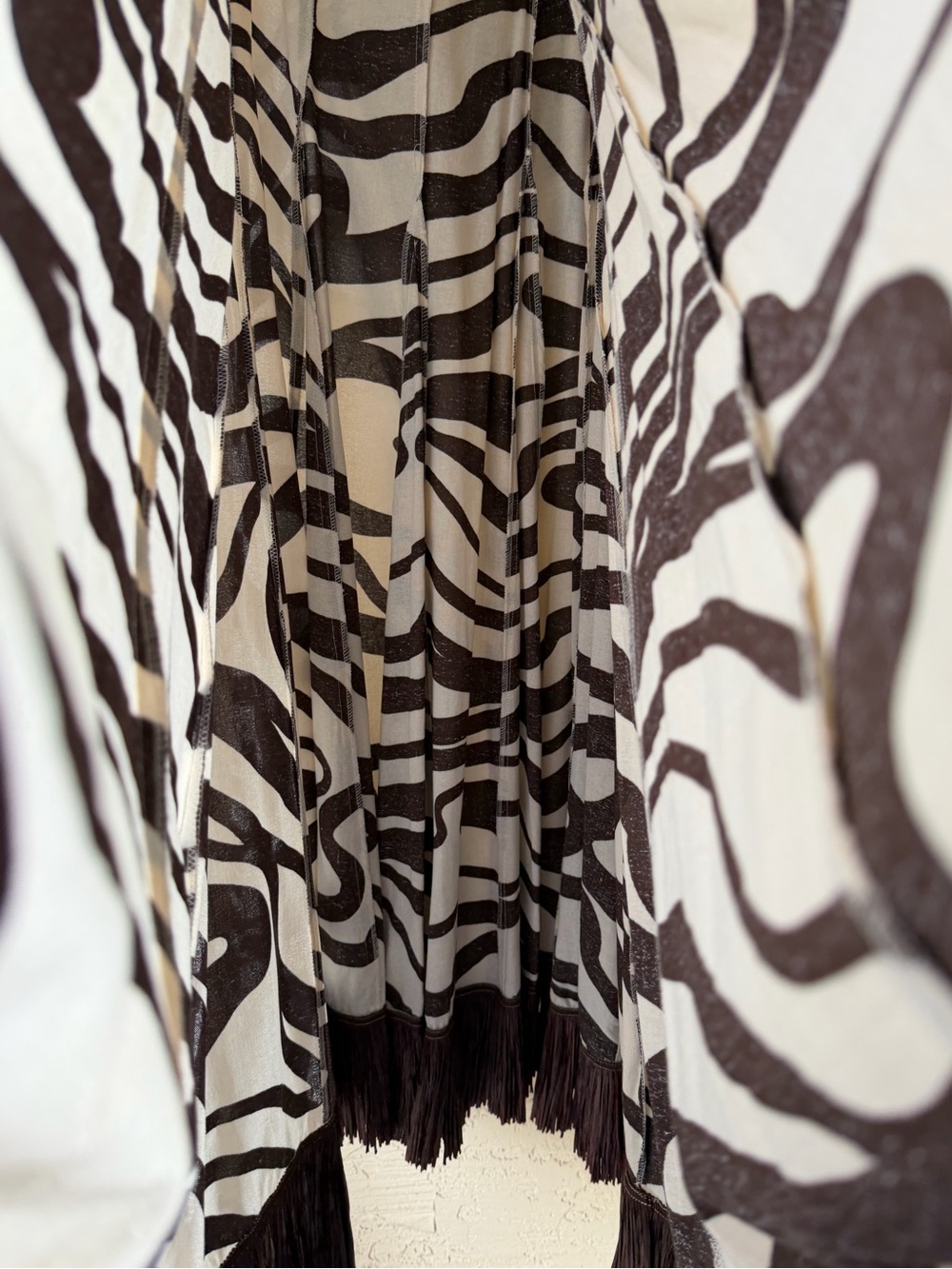 Antonio Melani x M.G. Style Somers Swirl Print Linen Blend Straw Trim 2 Piece 10 - Picture 10 of 13